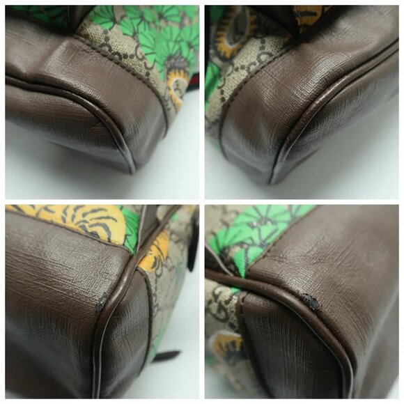 GUCCI  Brown Canvas Backpack 1022-041125 - Picture 6 of 12